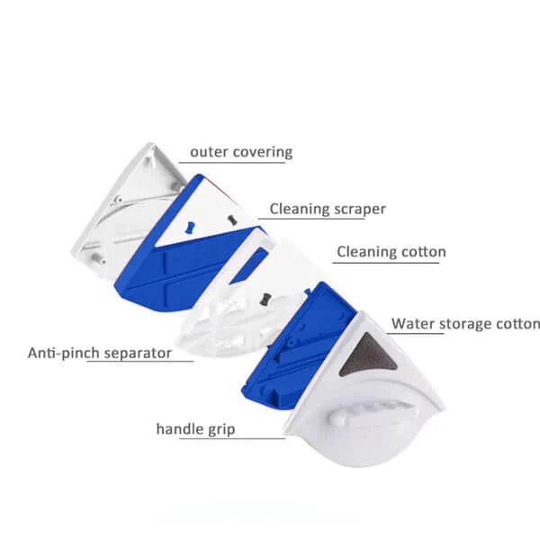 Triangle Magnetic Double-Sided Window Cleaner – Safe & Effortless High-Rise Cleaning